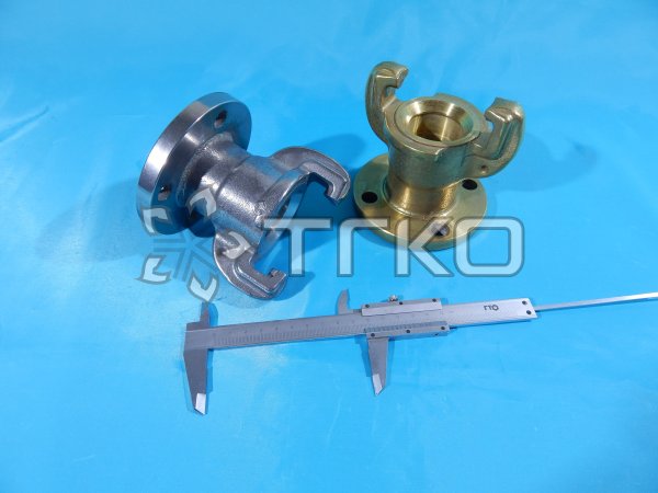 Гайка РОТ DN40 PN25 исп.2 с фланцем  D110 мм (латунь) - 1