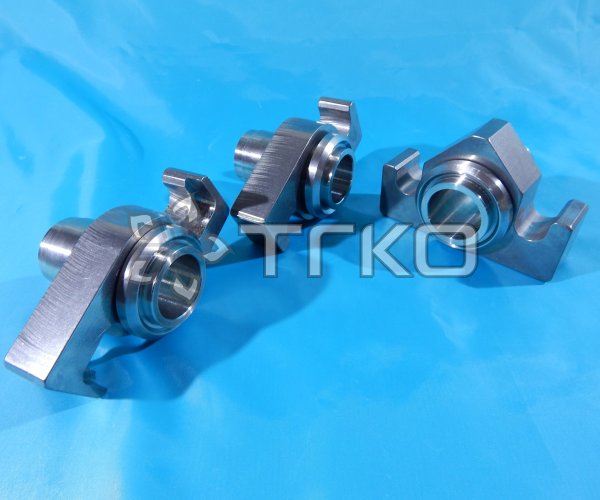 FRENCH фланец подвижный в комплекте с ниппелем под приварку DN40 PN40 (нерж.) (LOX, LIN, LAR), с заглушкой-пыльником - 1