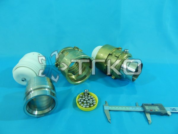 Гайка EURO DN40 PN40 (латунь) в сборе с ниппелем под приварку - 1