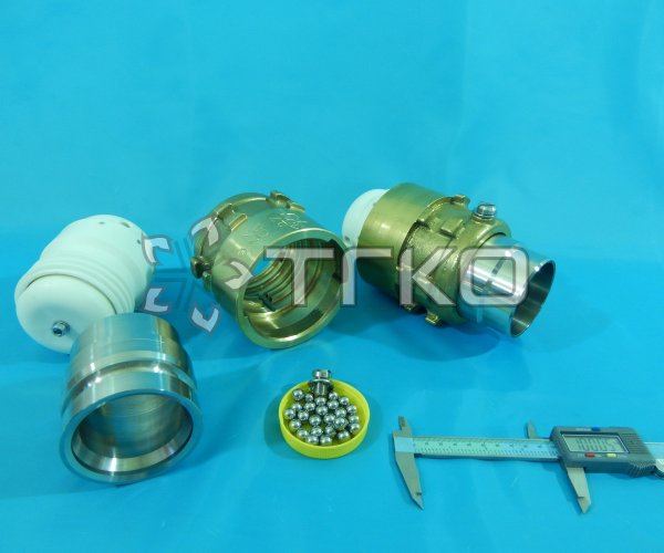 Гайка EURO DN40 PN40 (латунь) в сборе с ниппелем под приварку - 1