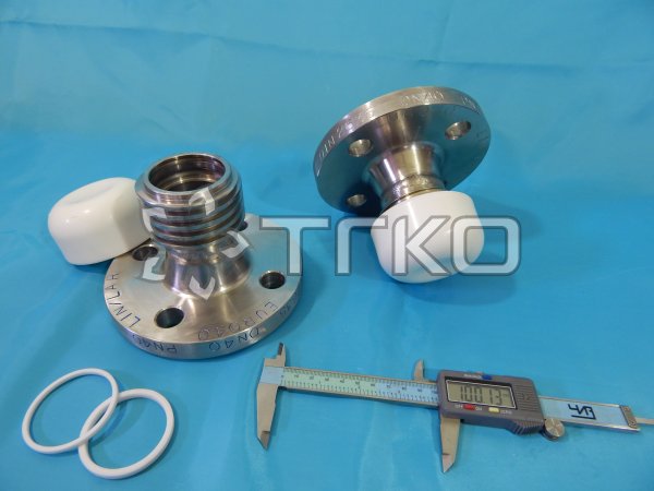 Штуцер EURO с фланцем (нерж.) 40-40 ГОСТ33259-2015 LOX, LIN, LAR, LNG, LPG - 1