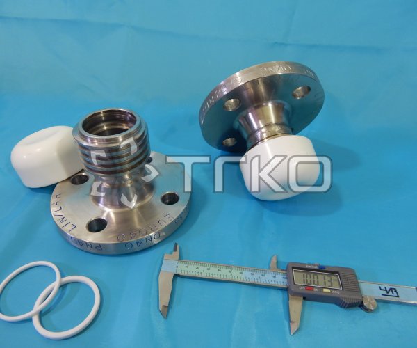 Штуцер EURO с фланцем (нерж.) 40-40 ГОСТ33259-2015 LOX, LIN, LAR, LNG, LPG - 1