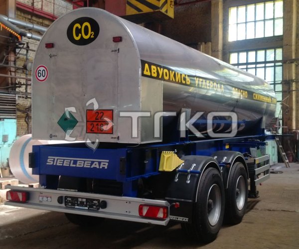Полуприцеп-цистерна для транспортировки жидкой СО2 ЦЖУ-10,0-2,0 - 2