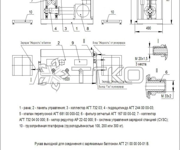 Станция углекислотнозарядная АГТ 24А-2 - 2