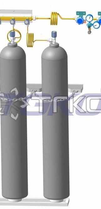 Рампа перепускная РП-01(2c 1х2)  закись азота на 2 баллона - 1