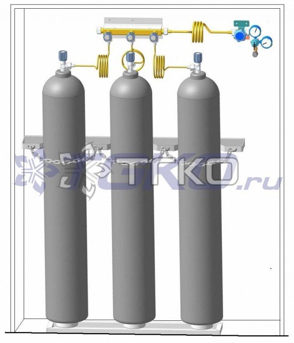 Рампа перепускная РП-01(3ш 1х3)  закись азота на 3 баллона - 1